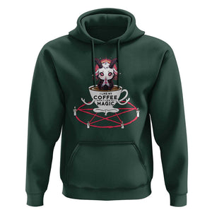 Funny Halloween Coffee Lover Hoodie Satan I Like My Coffee TS09 Dark Forest Green Print Your Wear