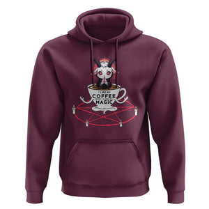 Funny Halloween Coffee Lover Hoodie Satan I Like My Coffee TS09 Maroon Print Your Wear