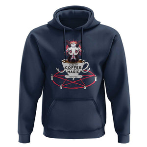 Funny Halloween Coffee Lover Hoodie Satan I Like My Coffee TS09 Navy Print Your Wear