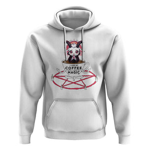 Funny Halloween Coffee Lover Hoodie Satan I Like My Coffee TS09 White Print Your Wear