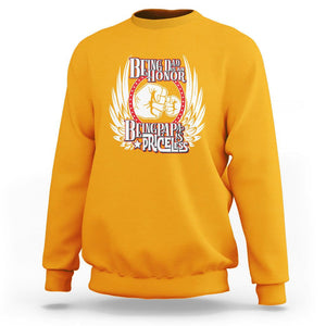 Father's Day Sweatshirt Being Dad Is An Honor Being Papa Is Priceless TS09 Gold Print Your Wear