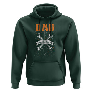 Father's Day Hoodie Dad Fixer Of Everything TS09 Dark Forest Green Print Your Wear