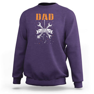 Father's Day Sweatshirt Dad Fixer Of Everything TS09 Purple Print Your Wear