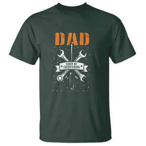 Father's Day T Shirt Dad Fixer Of Everything TS09 Dark Forest Green Print Your Wear