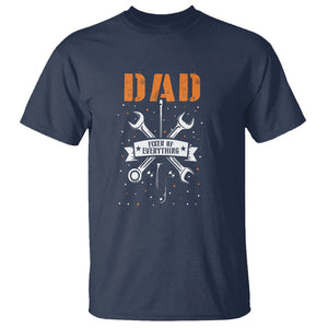 Father's Day T Shirt Dad Fixer Of Everything TS09 Navy Print Your Wear