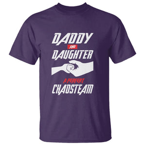 Father's Day T Shirt Dad Daughter A Perfect Chaos Team TS09 Purple Print Your Wear