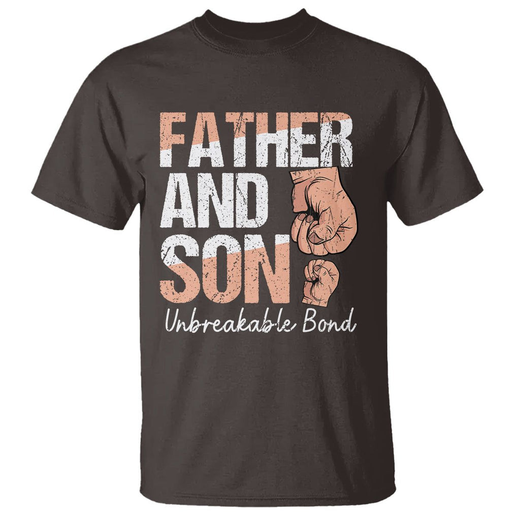 Father And Son T Shirt Unbreakable Bond Father's Day TS09 Dark Chocolate Print Your Wear