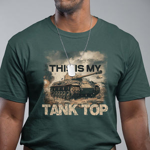 This Is My Tank Top T Shirt Funny Military Pun TS09 Dark Forest Green Print Your Wear