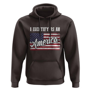 American Patriotic Hoodie I IDentify As An American TS09 Dark Chocolate Print Your Wear