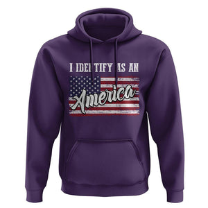 American Patriotic Hoodie I IDentify As An American TS09 Purple Print Your Wear