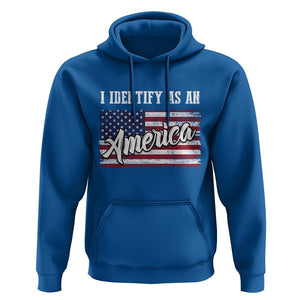 American Patriotic Hoodie I IDentify As An American TS09 Royal Blue Print Your Wear