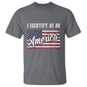 American Patriotic T Shirt I IDentify As An American TS09 Charcoal Print Your Wear