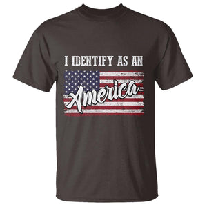 American Patriotic T Shirt I IDentify As An American TS09 Dark Chocolate Print Your Wear