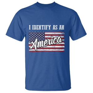 American Patriotic T Shirt I IDentify As An American TS09 Royal Blue Print Your Wear