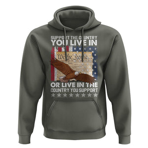 American Patriotic Hoodie Support The Country You Live In The Country You Support TS09 Military Green Print Your Wear