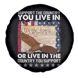 American Patriotic Spare Tire Cover Support The Country You Live In The Country You Support TS09 Print Your Wear