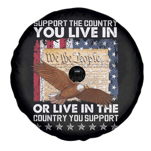 American Patriotic Spare Tire Cover Support The Country You Live In The Country You Support TS09 Print Your Wear