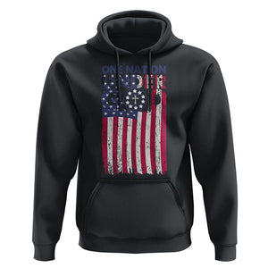 American Patriotic Hoodie One Nation Under God Christ Christian TS09 Black Print Your Wear