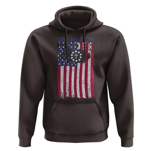 American Patriotic Hoodie One Nation Under God Christ Christian TS09 Dark Chocolate Print Your Wear