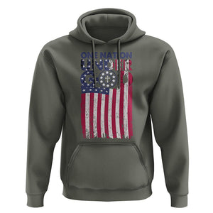 American Patriotic Hoodie One Nation Under God Christ Christian TS09 Military Green Print Your Wear