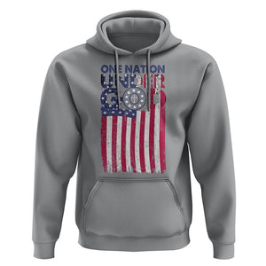 American Patriotic Hoodie One Nation Under God Christ Christian TS09 Sport Gray Print Your Wear