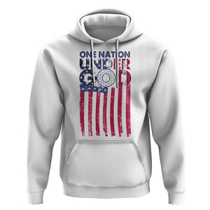 American Patriotic Hoodie One Nation Under God Christ Christian TS09 White Print Your Wear