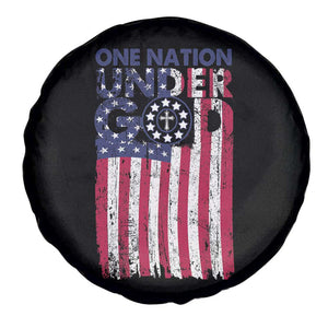 American Patriotic Spare Tire Cover One Nation Under God Christ Christian TS09 Print Your Wear