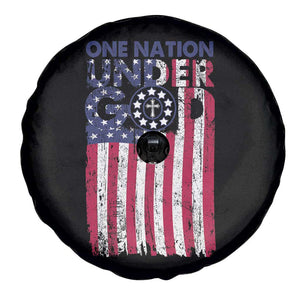 American Patriotic Spare Tire Cover One Nation Under God Christ Christian TS09 Print Your Wear