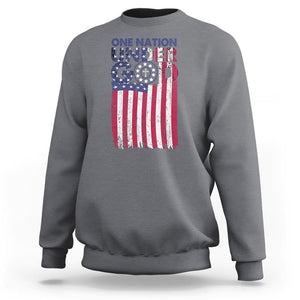 American Patriotic Sweatshirt One Nation Under God Christ Christian TS09 Charcoal Print Your Wear