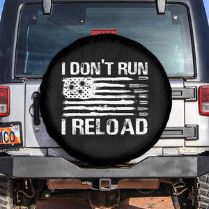 American Patriotic Spare Tire Cover I Don't Run I Reload Military Gun Flag TS09 No hole Black Print Your Wear