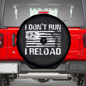 American Patriotic Spare Tire Cover I Don't Run I Reload Military Gun Flag TS09 Black Print Your Wear