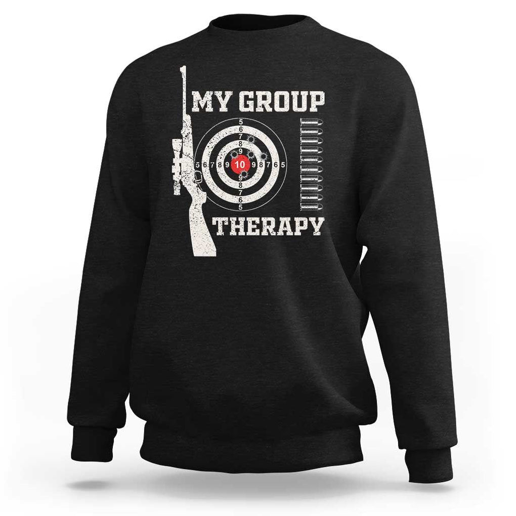 Gun Lover Sweatshirt My Group Therapy Shooting TS09 Black Print Your Wear