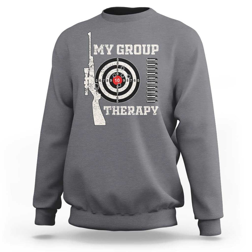 Gun Lover Sweatshirt My Group Therapy Shooting TS09 Charcoal Print Your Wear