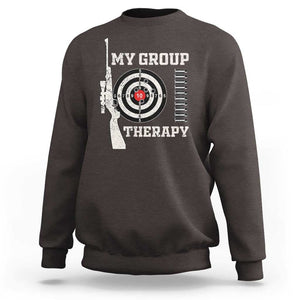 Gun Lover Sweatshirt My Group Therapy Shooting TS09 Dark Chocolate Print Your Wear