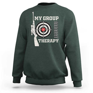 Gun Lover Sweatshirt My Group Therapy Shooting TS09 Dark Forest Green Print Your Wear