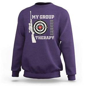 Gun Lover Sweatshirt My Group Therapy Shooting TS09 Purple Print Your Wear