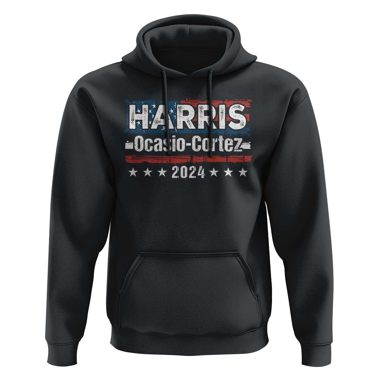 Harris Ocasio Cortez 2024 Hoodie Kamala Alexandria Supporter US President Election TS09 Black Print Your Wear