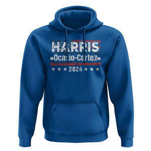 Harris Ocasio Cortez 2024 Hoodie Kamala Alexandria Supporter US President Election TS09 Royal Blue Print Your Wear