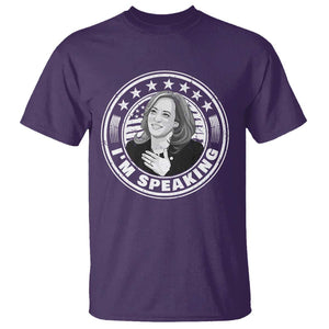 Harris Supporter T Shirt I'm Speaking Kamala Quotes Madame President TS09 Purple Print Your Wear