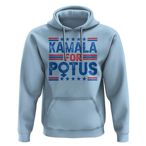 Harris Supporter Hoodie Kamala For Potus US President Election TS09 Light Blue Print Your Wear