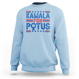 Harris Supporter Sweatshirt Kamala For Potus US President Election TS09 Light Blue Print Your Wear