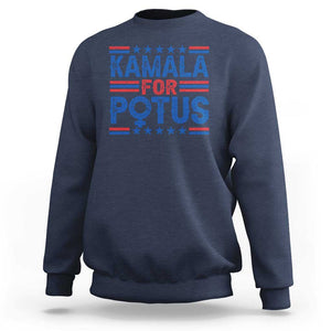 Harris Supporter Sweatshirt Kamala For Potus US President Election TS09 Navy Print Your Wear