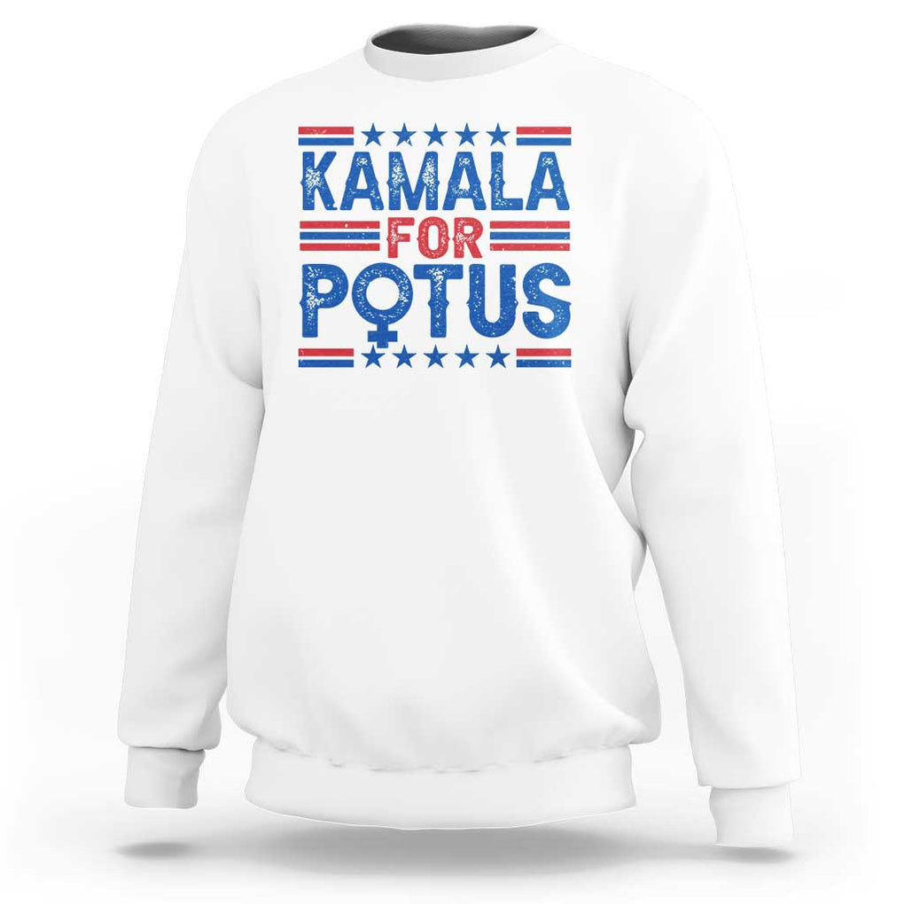 Harris Supporter Sweatshirt Kamala For Potus US President Election TS09 White Print Your Wear