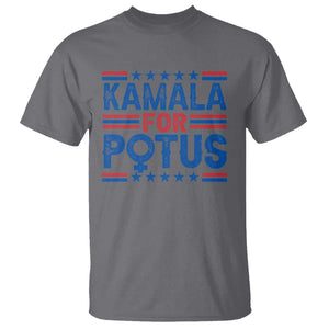 Harris Supporter T Shirt Kamala For Potus US President Election TS09 Charcoal Print Your Wear