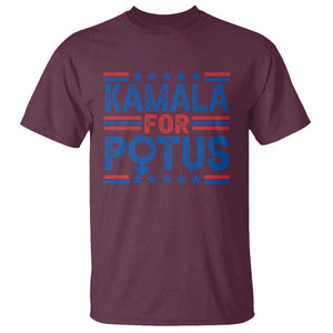 Harris Supporter T Shirt Kamala For Potus US President Election TS09 Maroon Print Your Wear