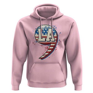 Harris Supporter Hoodie Kamala Comma La American Flag US President Election TS09 Light Pink Print Your Wear