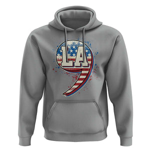 Harris Supporter Hoodie Kamala Comma La American Flag US President Election TS09 Sport Gray Print Your Wear