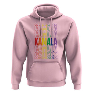 Harris Supporter Hoodie Kamala LGBTQ Rights Rainbow TS09 Light Pink Print Your Wear