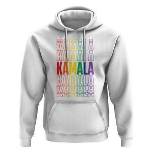 Harris Supporter Hoodie Kamala LGBTQ Rights Rainbow TS09 White Print Your Wear