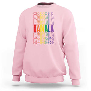 Harris Supporter Sweatshirt Kamala LGBTQ Rights Rainbow TS09 Light Pink Print Your Wear